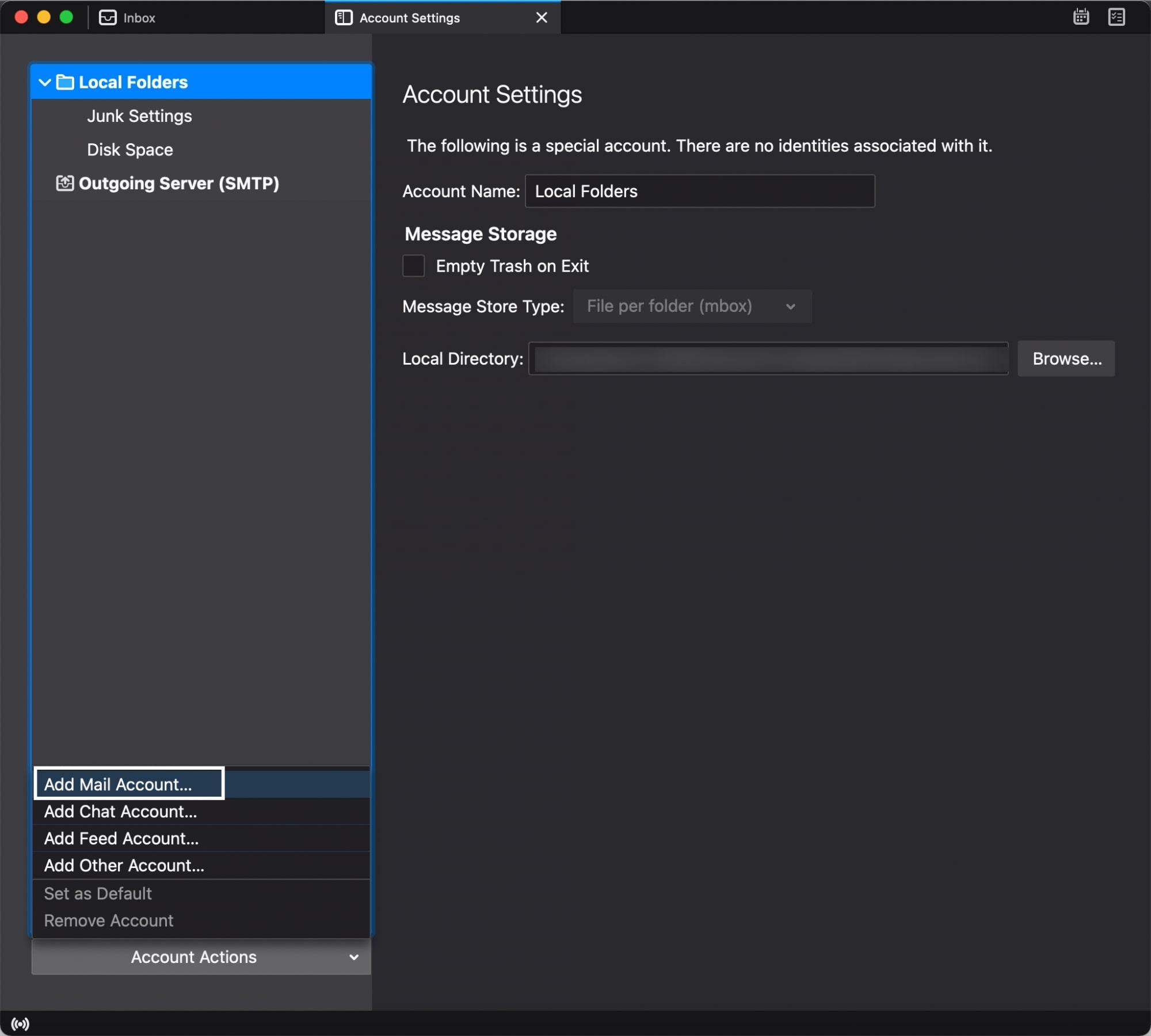 Zoho Add Mail Account